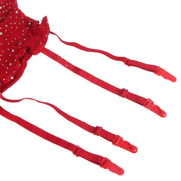 SUBBLIME - 952181 BODYSTOCKING DE REJILLA CON GUANTES Y DIAMANTES ROJO TALLA ÚNICA-SUBBLIME BODYSTOCKINGS (Dreamlove) EAN: 8435565952181 - Imagen 8