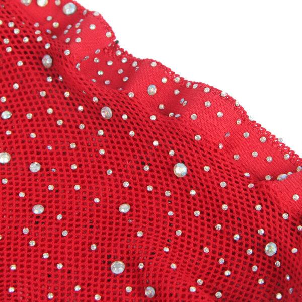 SUBBLIME - 952181 BODYSTOCKING DE REJILLA CON GUANTES Y DIAMANTES ROJO TALLA ÚNICA-SUBBLIME BODYSTOCKINGS (Dreamlove) EAN: 8435565952181 - Imagen 4