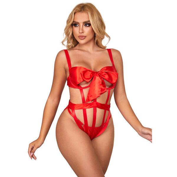 SUBBLIME - 954468 BODY SEXY CALADO CON LAZO ROJO S/M-SUBBLIME BODYSTOCKINGS (Dreamlove) EAN: 8435565954468