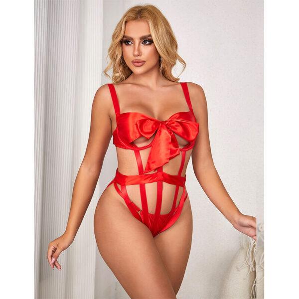 SUBBLIME - 954468 BODY SEXY CALADO CON LAZO ROJO S/M-SUBBLIME BODYSTOCKINGS (Dreamlove) EAN: 8435565954468 - Imagen 8