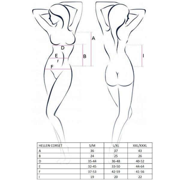 PASSION - WOMAN HELLEN CORSET NEGRO TALLA S/M-PASSION WOMAN CORSETS (Dreamlove) EAN: 5908305922513 - Imagen 2