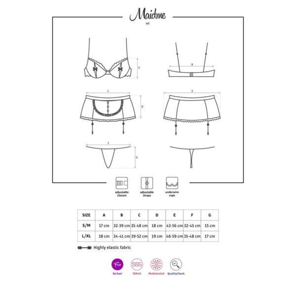 Maidme Disfraz 5 Piezas-OBSESSIVE (LoveCherry) EAN: 5901688210185 - Imagen 5