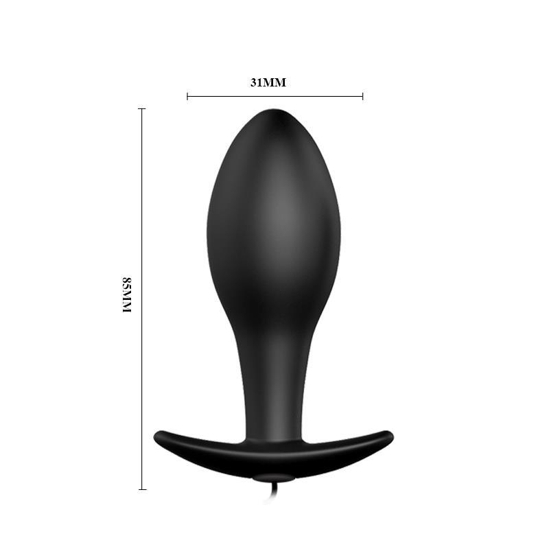 Plug Anal Negro Forma Ancla con Control Remoto-PRETTYLOVE (LoveCherry) EAN: 6959532317770 - Imagen 5