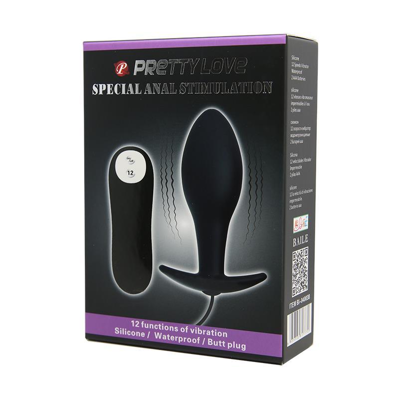 Plug Anal Negro Forma Ancla con Control Remoto-PRETTYLOVE (LoveCherry) EAN: 6959532317770 - Imagen 8