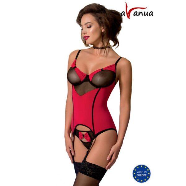 VALENTIN Corsé Rojo/Negro-AVANUA (LoveCherry) EAN: 5901721605480