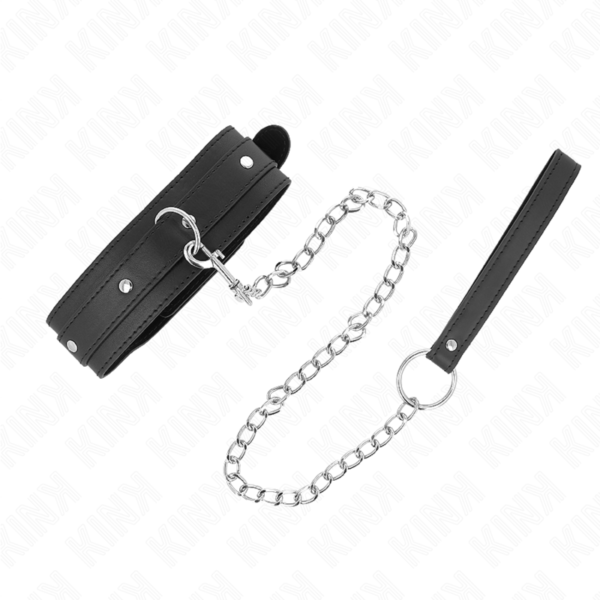 KINK - COLLAR CON CORREA 65 CM 1 ANILLO AJUSTABLE 38-49 CM X 5 CM-KINK COLLAR & GAG (Dreamlove) EAN: 8435565941437 - Imagen 2