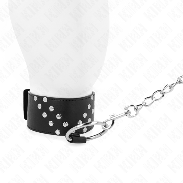 KINK - COLLAR CON CORREA 65 CM CON REMACHE EN V AJUSTABLE 36-43 CM X 5 CM-KINK COLLAR & GAG (Dreamlove) EAN: 8435565941239 - Imagen 5