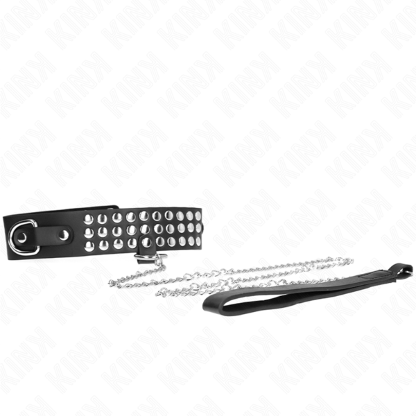 KINK - COLLAR CON CORREA 65 CM CON BRILLOS AJUSTABLE 37-42 CM X 5.3 CM-KINK COLLAR & GAG (Dreamlove) EAN: 8435565941505