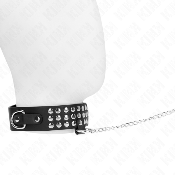 KINK - COLLAR CON CORREA 65 CM CON BRILLOS AJUSTABLE 37-42 CM X 5.3 CM-KINK COLLAR & GAG (Dreamlove) EAN: 8435565941505 - Imagen 2