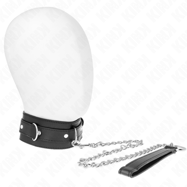 KINK - COLLAR CON CORREA 65 CM NEGRO 54 X 4.5 CM-KINK COLLAR & GAG (Dreamlove) EAN: 8435565941420 - Imagen 2