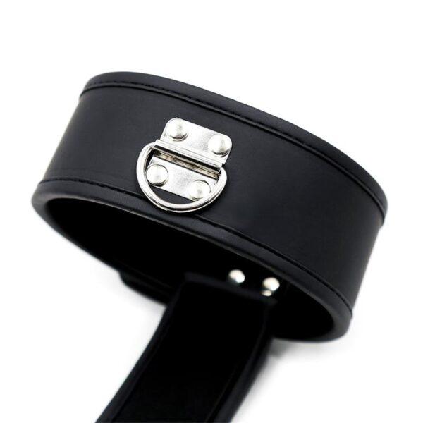 Set de Collar con Esposas y para Muñecas Cuero Vegano-INTOYOU BLACK SHADOW (LoveCherry) EAN: 8436583796566 - Imagen 9