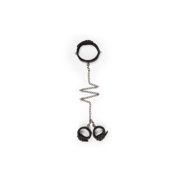Set de Ligaduras Collar y Esposas Negro-EASYTOYS (LoveCherry) EAN: 8718627528297 - Imagen 2
