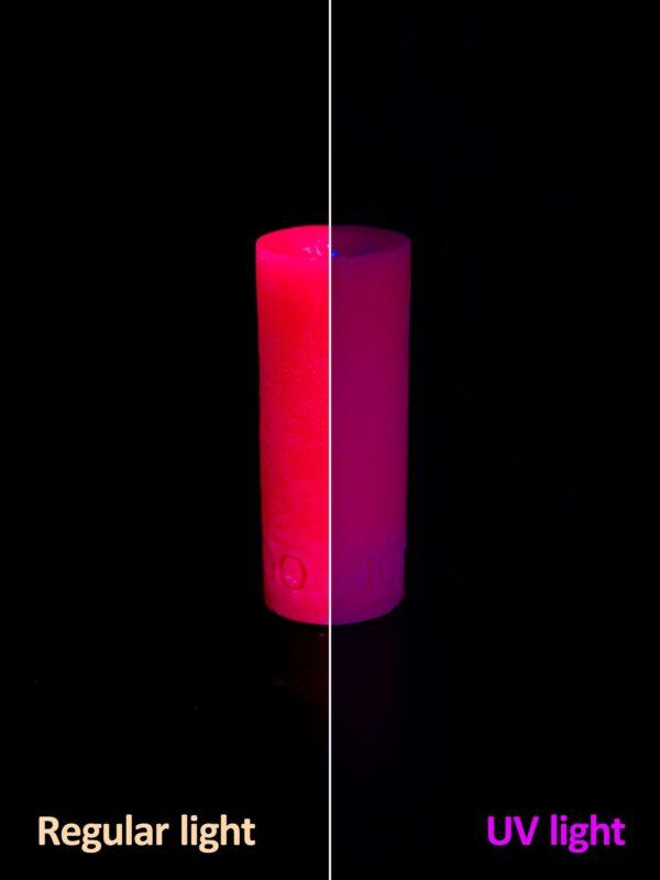 Vela neón para waxplay - Rosa neón. Parafina. 4 x 10 x 4 cm.-Rego Ignem (Rego Ignem)
