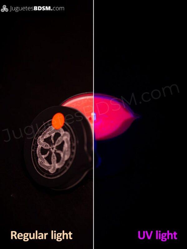 Vela neón para waxplay de baja temperatura - Rojo neón. Cera de colza, cera de coco. 8 x 6 x 8 cm.-Rego Ignem (Rego Ignem)