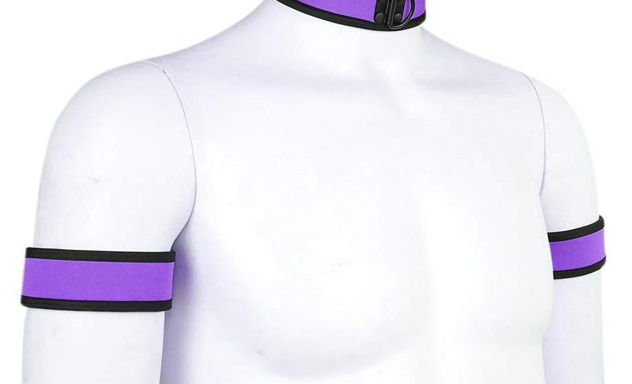 Brazaletes de neopreno morados
