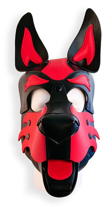 Capucha para cachorro negra y roja - Imagen 2