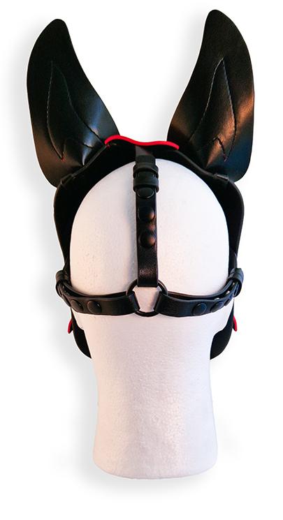 Capucha para cachorro negra y roja - Imagen 3