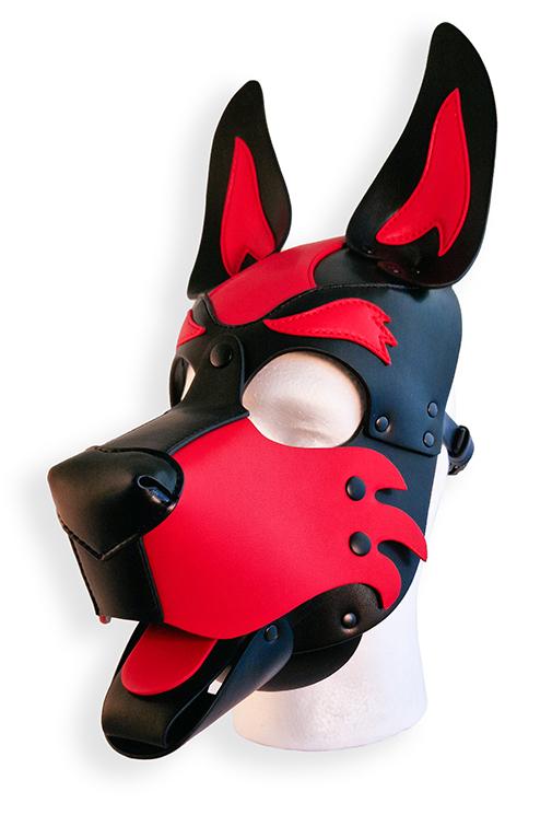 Capucha para cachorro negra y roja - Imagen 4