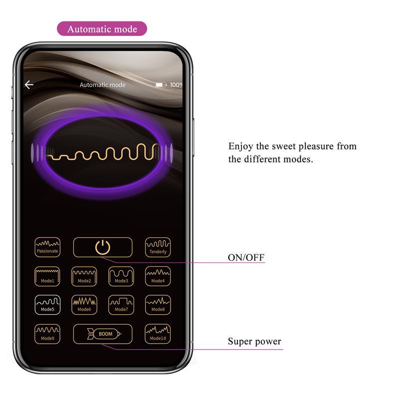 Catalina Huevo Vibrador con APP Púrpura-PRETTYLOVE (LoveCherry) EAN: 6959532335620 - Imagen 12