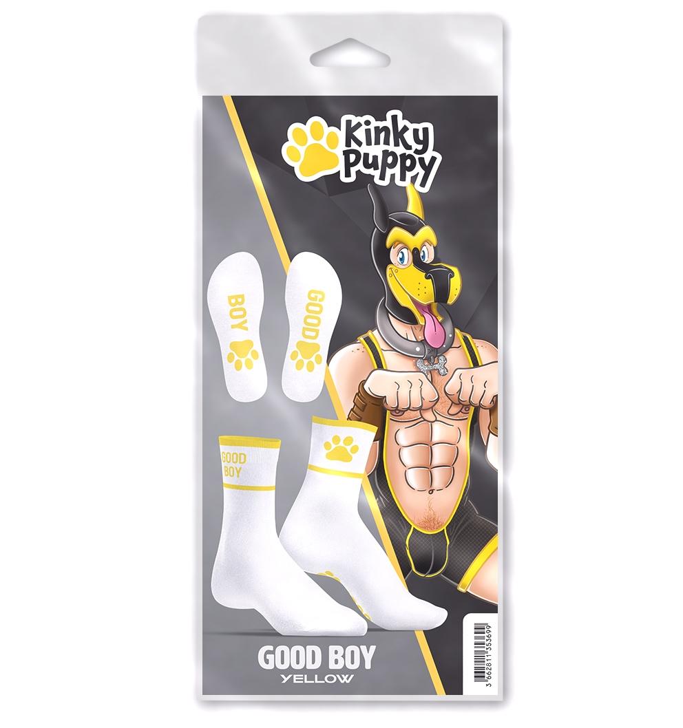Calcetines Good Boy Blanco-Amarillo-Kinky Puppy Socks (Fun Distri) EAN: 3662811353699 - Imagen 4