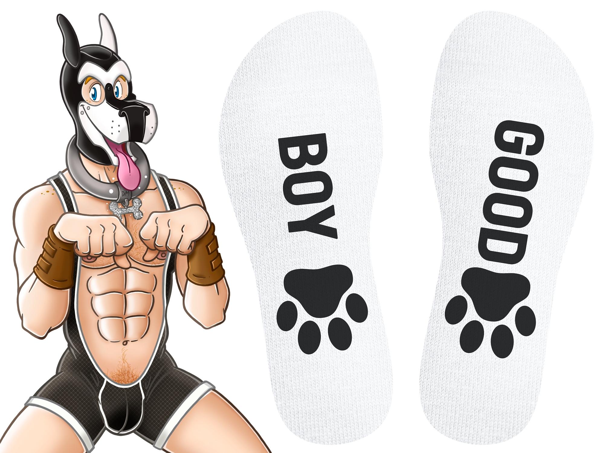 Calcetines Good Boy Blanco-Negro-Kinky Puppy Socks (Fun Distri) EAN: 3662811353651 - Imagen 3