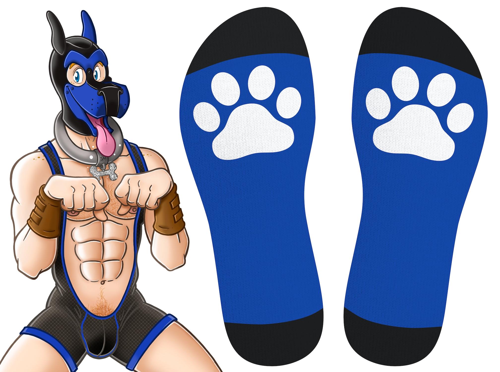 Calcetines altos Big Good Boy Azul-Kinky Puppy Socks (Fun Distri) EAN: 3662811353712 - Imagen 2
