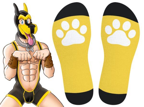 Calcetines altos amarillos Big Good Boy-Kinky Puppy Socks (Fun Distri) EAN: 3662811353736 - Imagen 2