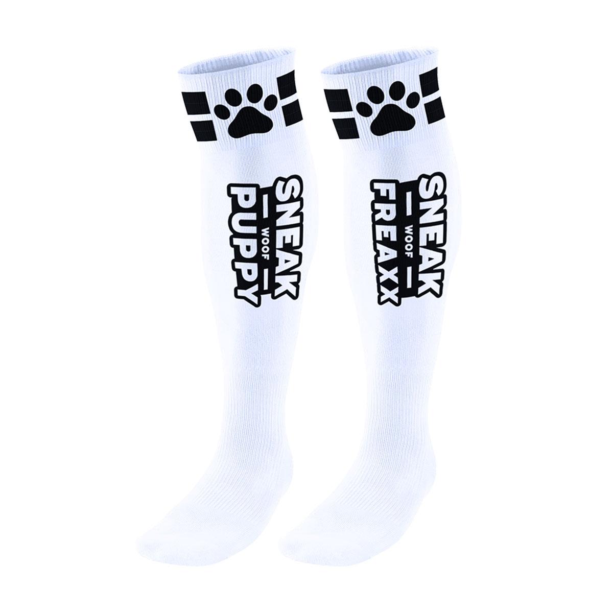 Calcetines altos de tubo Puppy Blanco-Negro-SneakFreaxx (Fun Distri) EAN: 762743310623 - Imagen 3