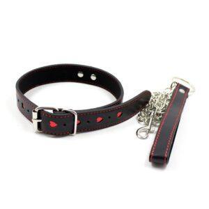 Collar con Cadena de Metal Negro/Rojo-LATETOBED BDSM LINE (LoveCherry) EAN: 8436583793169.0