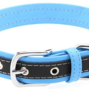 Collar bicolor Simili Contrastado Azul Claro