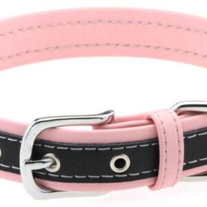 Collar bicolor de imitación rosa contrastado