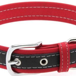 Collar bicolor Simili contrastado Rojo