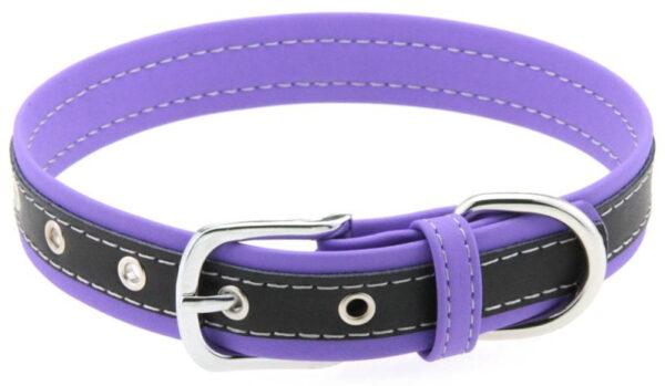 Collar Bicolor Construido Faux Violeta