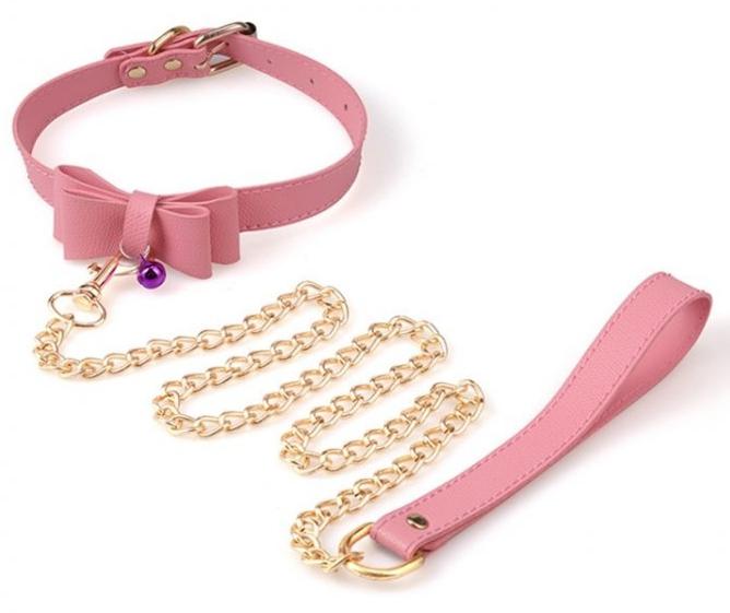 Collar de lazo rosa