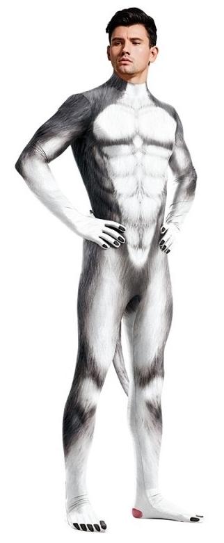 Traje Cosplay Perro Husky Gris - Imagen 2