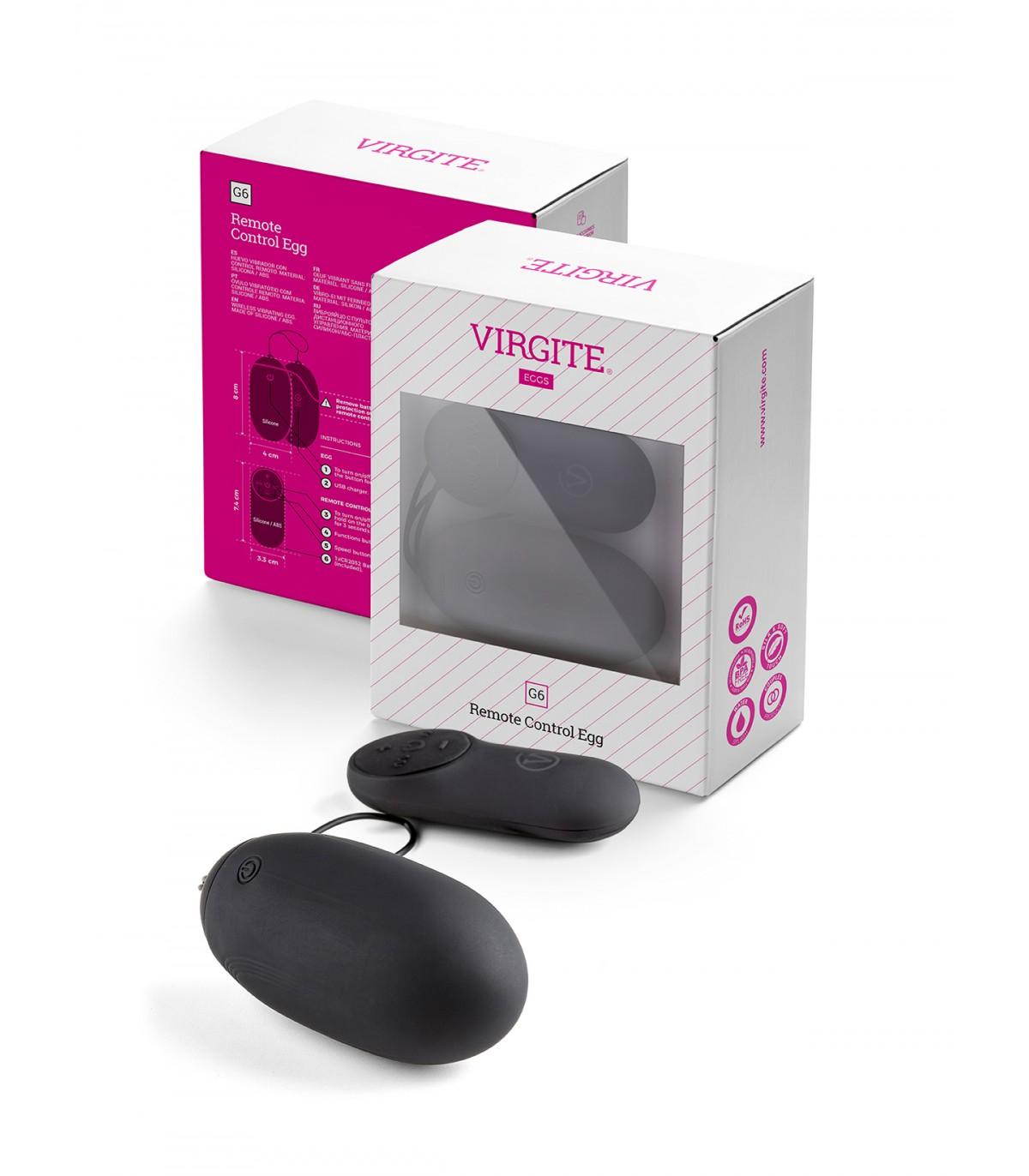 HUEVO VIBRADOR G6 RECARGABLE NEGRO - Imagen 2