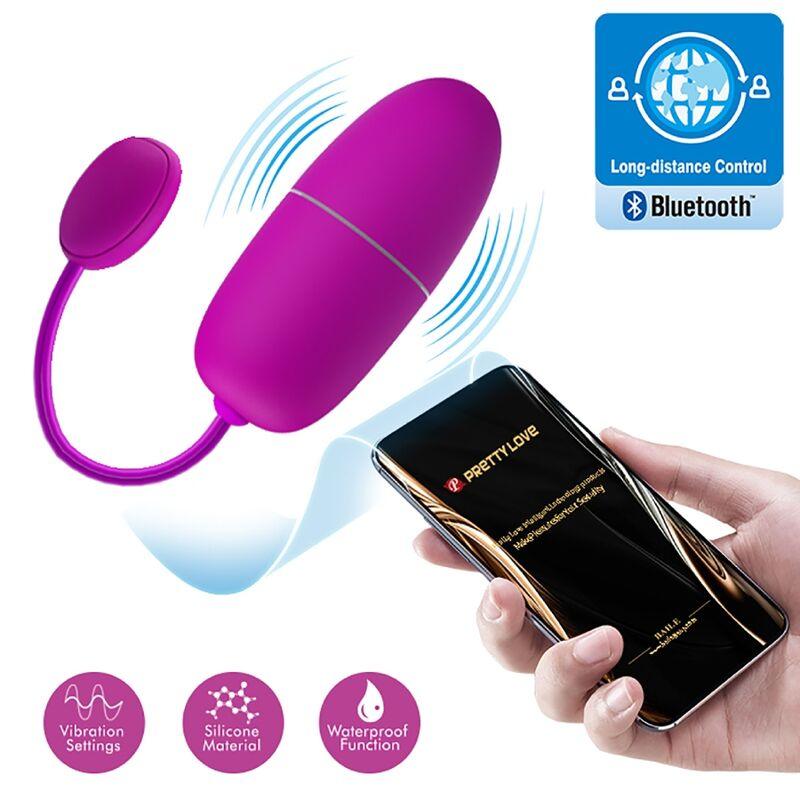 PRETTY LOVE - NYMPH HUEVO VIBRADOR CONTROLADO POR APP VIOLETA-PRETTY LOVE BOTTOM (Dreamlove) EAN: 6959532326574 - Imagen 8