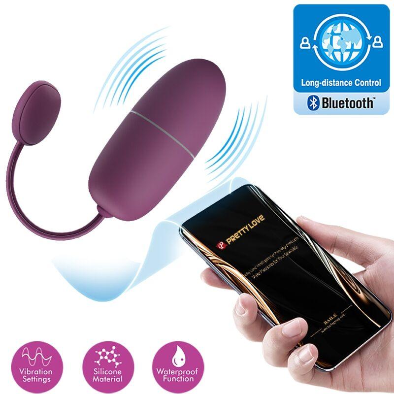 PRETTY LOVE - NYMPH HUEVO VIBRADOR CONTROLADO POR APP LILA-PRETTY LOVE BOTTOM (Dreamlove) EAN: 6959532335606 - Imagen 8