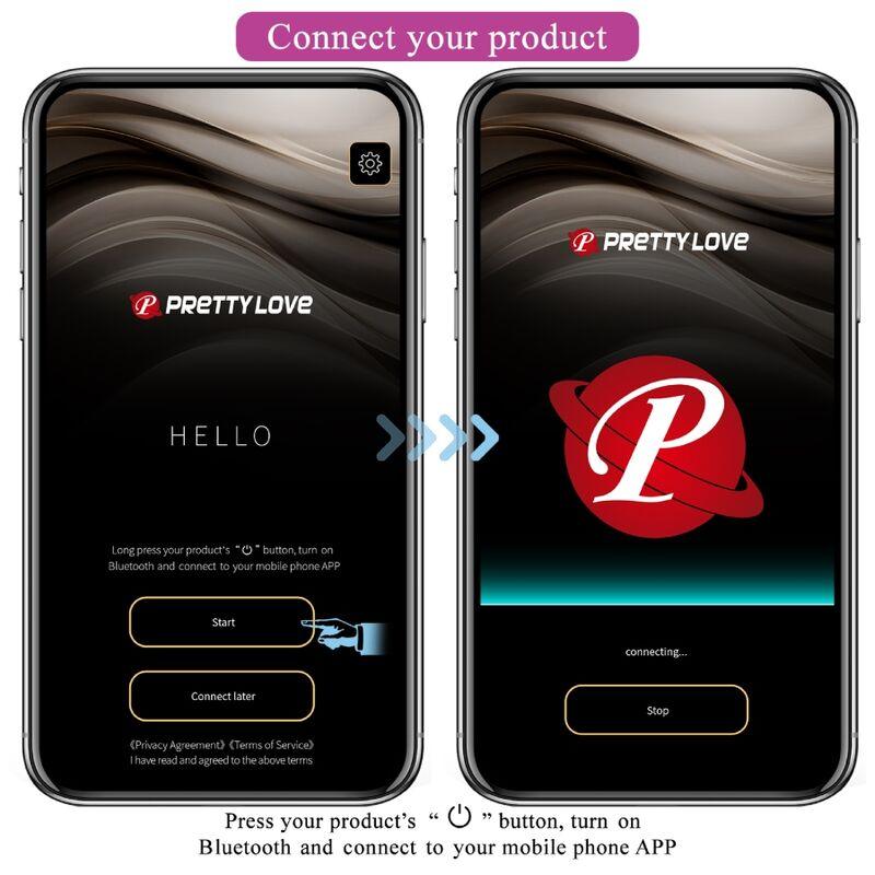 PRETTY LOVE - NYMPH HUEVO VIBRADOR CONTROLADO POR APP LILA-PRETTY LOVE BOTTOM (Dreamlove) EAN: 6959532335606 - Imagen 12