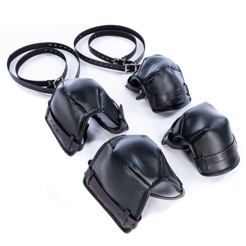 Kit Completo Bondage Cachorro 14 Piezas Negro-Rojo - Imagen 6