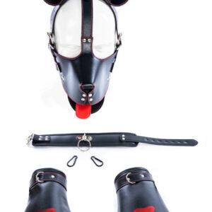 Kit Cachorro 6 Piezas Negro-Rojo