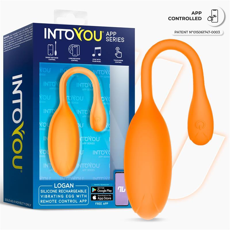 Logan Huevo Vibrador con APP Silicona Unibody Naranja-INTOYOU APP SERIES (LoveCherry) EAN: 8436615005550.0 - Imagen 2