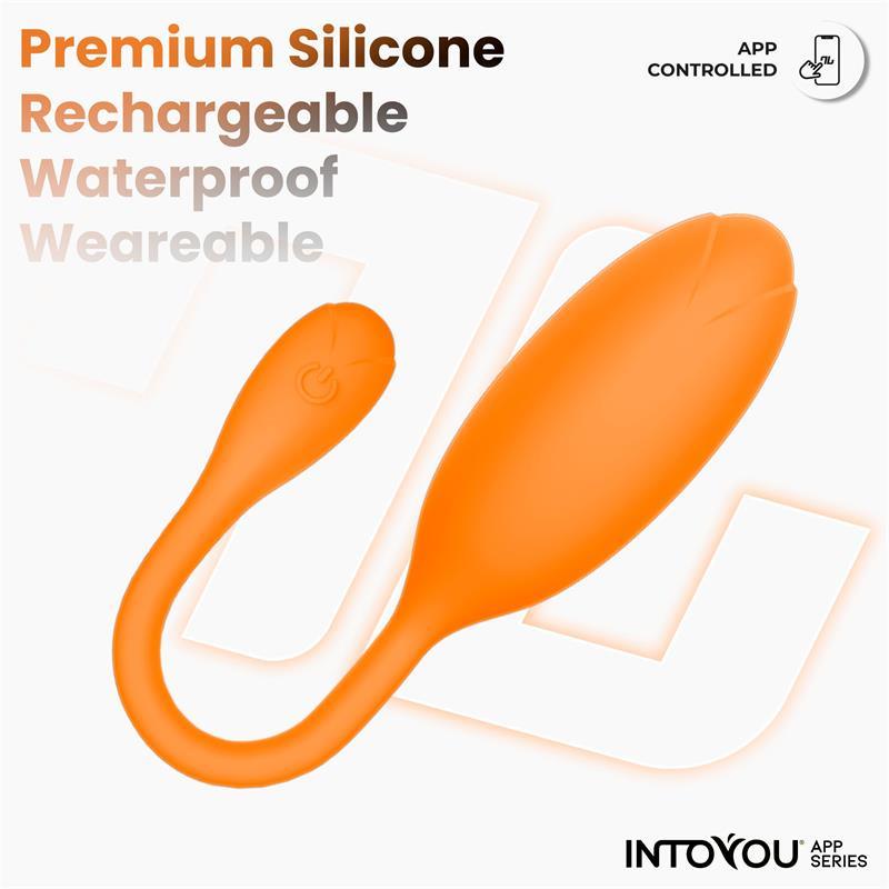 Logan Huevo Vibrador con APP Silicona Unibody Naranja-INTOYOU APP SERIES (LoveCherry) EAN: 8436615005550.0 - Imagen 4