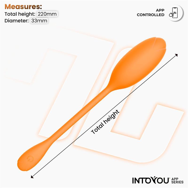 Logan Huevo Vibrador con APP Silicona Unibody Naranja-INTOYOU APP SERIES (LoveCherry) EAN: 8436615005550.0 - Imagen 9