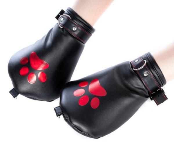 Manoplas para perro Negro-Rojo - Imagen 3