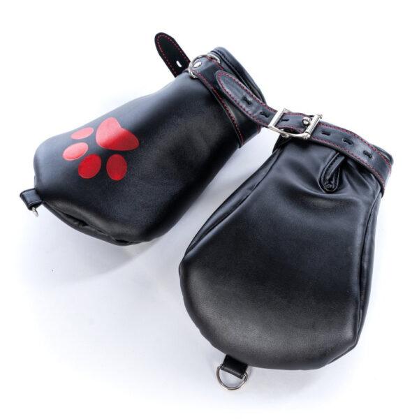 Manoplas para perro Negro-Rojo - Imagen 4