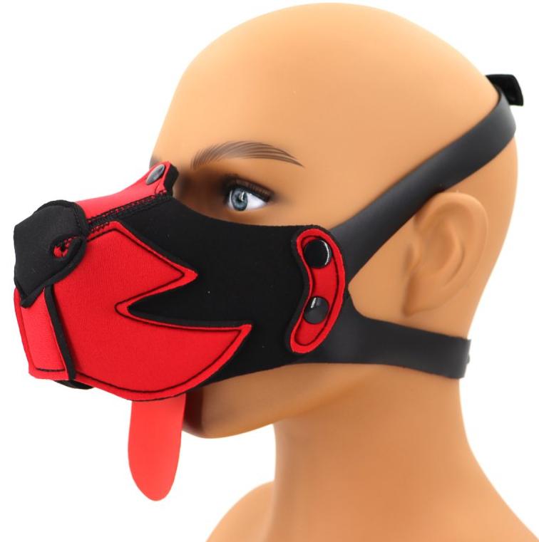 Bozal Muz Puppy Negro-Rojo