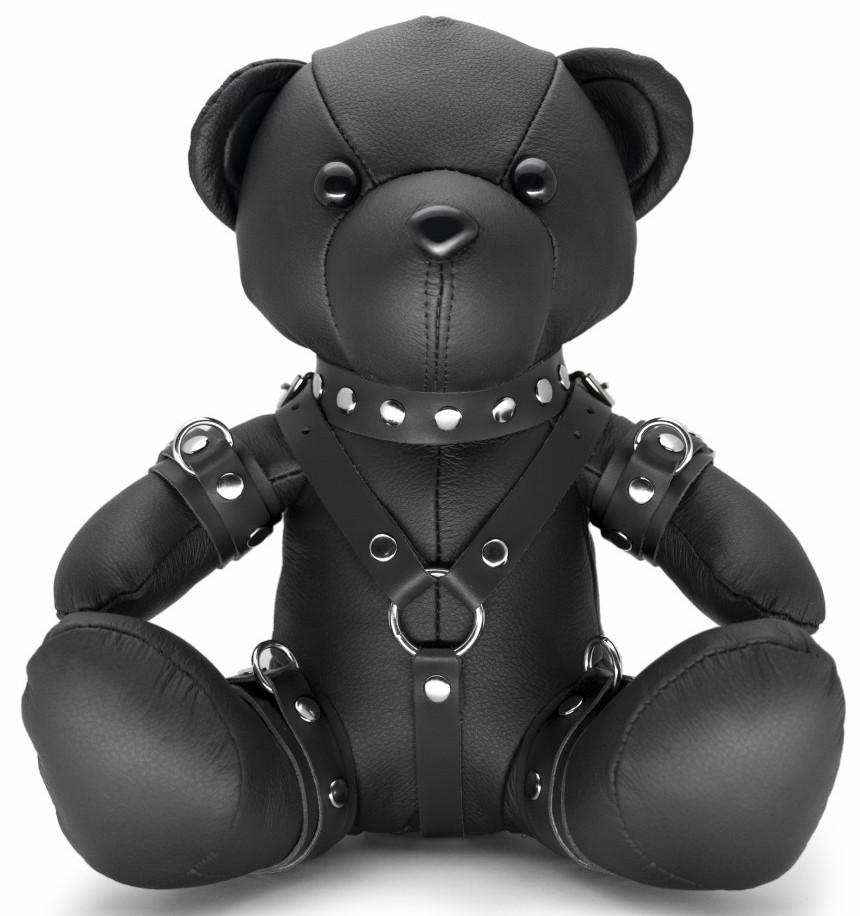 Oso de cuero Bendy El Bdsm Teddy Bear Negro