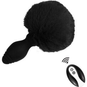 Tailyvibe Plug Vibrador con Pompón 6,5 x 3,1cm Negro-Kinky Puppy (Fun Distri) EAN: 3662811421282