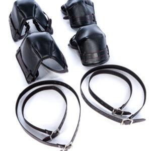 Protectores acolchados para codos y rodillas Puppy Stay Negro